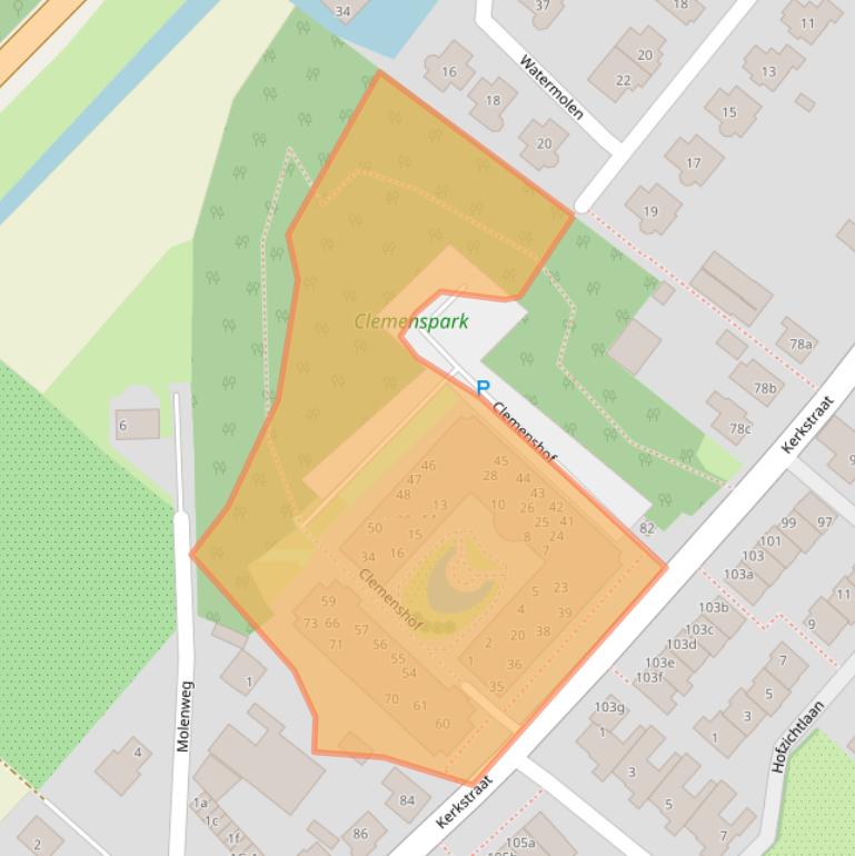 Kaart van postcodegebied 2211PZ.