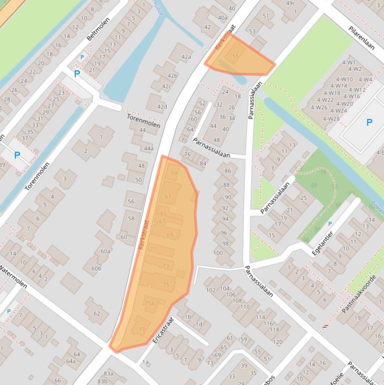 Kaart van postcodegebied 2211RD.