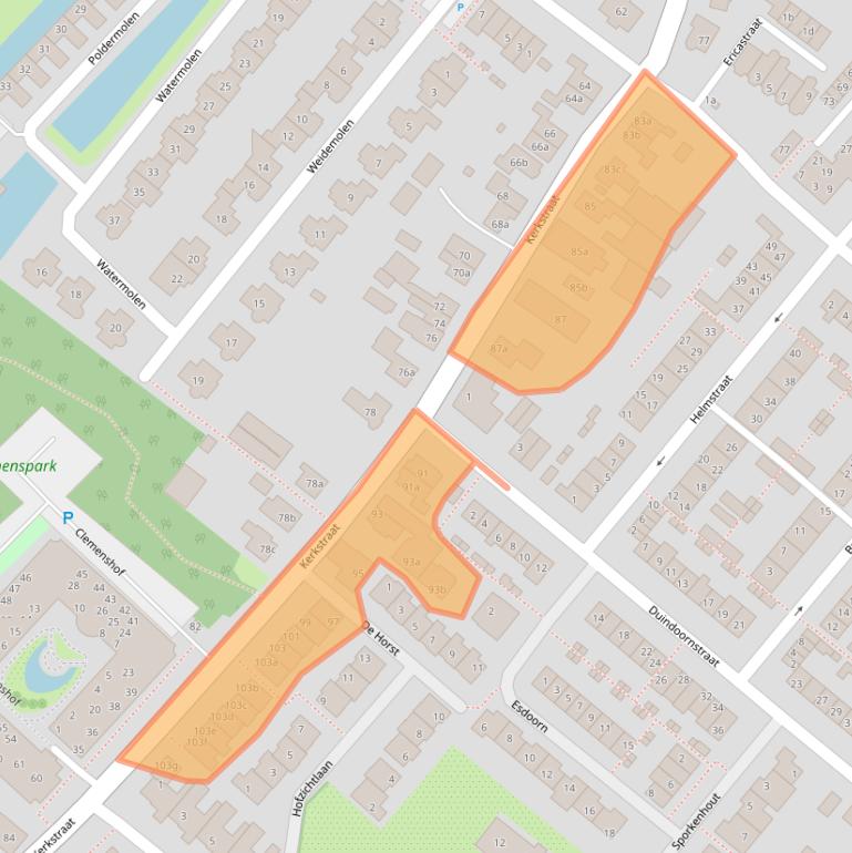 Kaart van postcodegebied 2211RE.