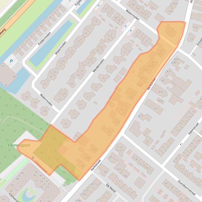 Kaart van postcodegebied 2211RL.