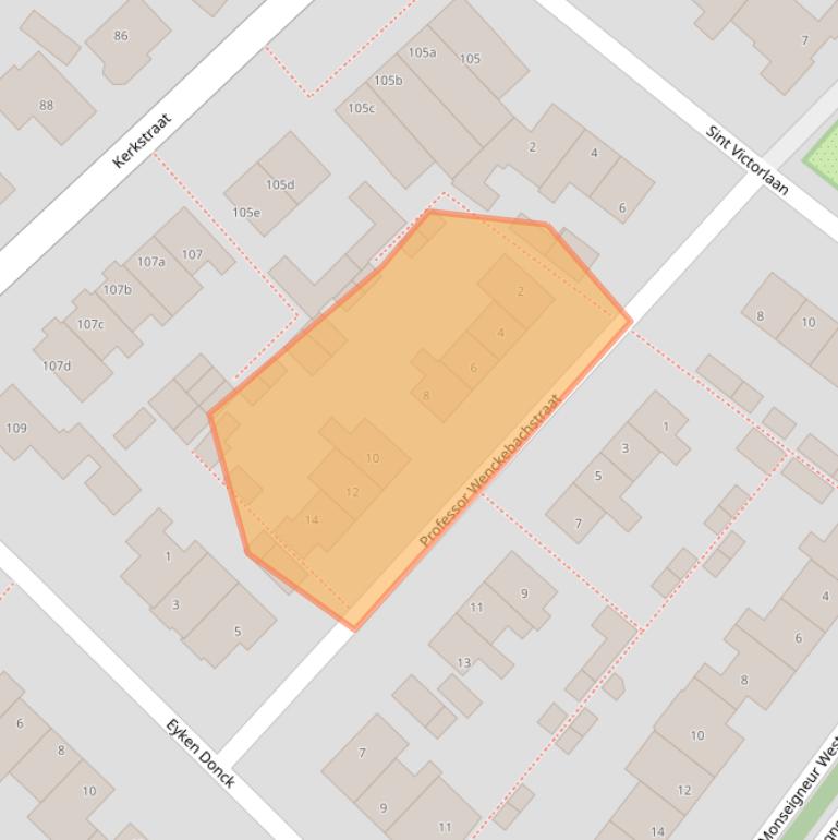 Kaart van postcodegebied 2211RV.