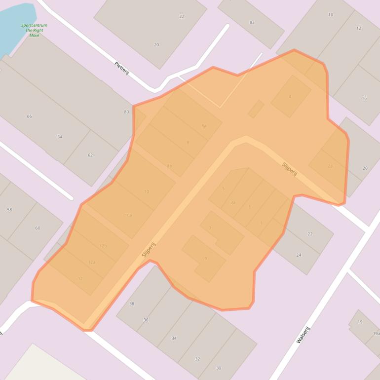 Kaart van postcodegebied 2211SK.
