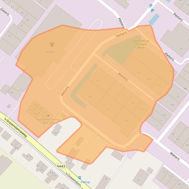 Kaart van postcodegebied 2211SL.