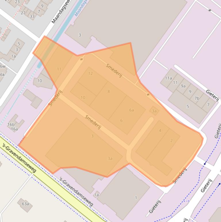 Kaart van postcodegebied 2211SM.