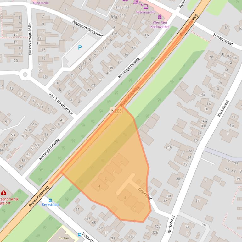 Kaart van postcodegebied 2211SN.