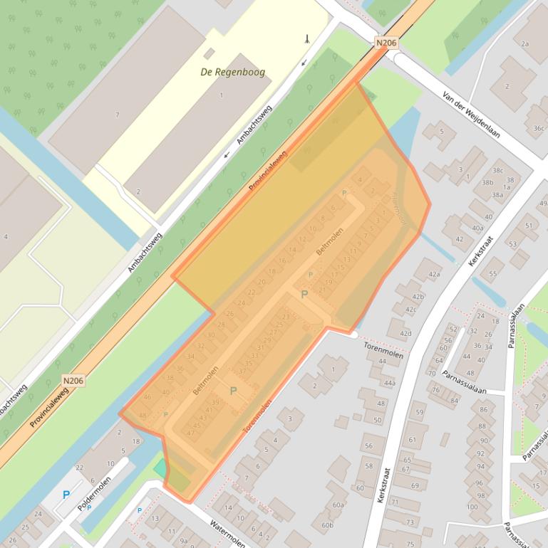 Kaart van postcodegebied 2211ST.