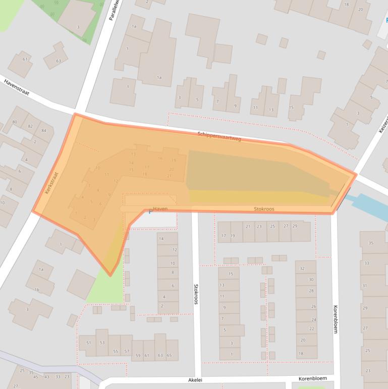 Kaart van postcodegebied 2211SX.