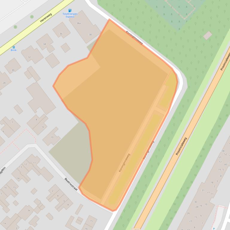 Kaart van postcodegebied 2211TA.