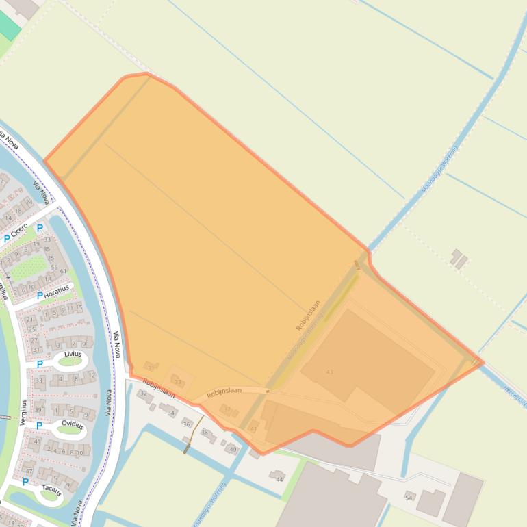 Kaart van postcodegebied 2211TG.