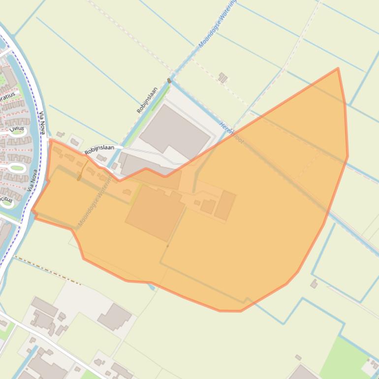 Kaart van postcodegebied 2211TH.