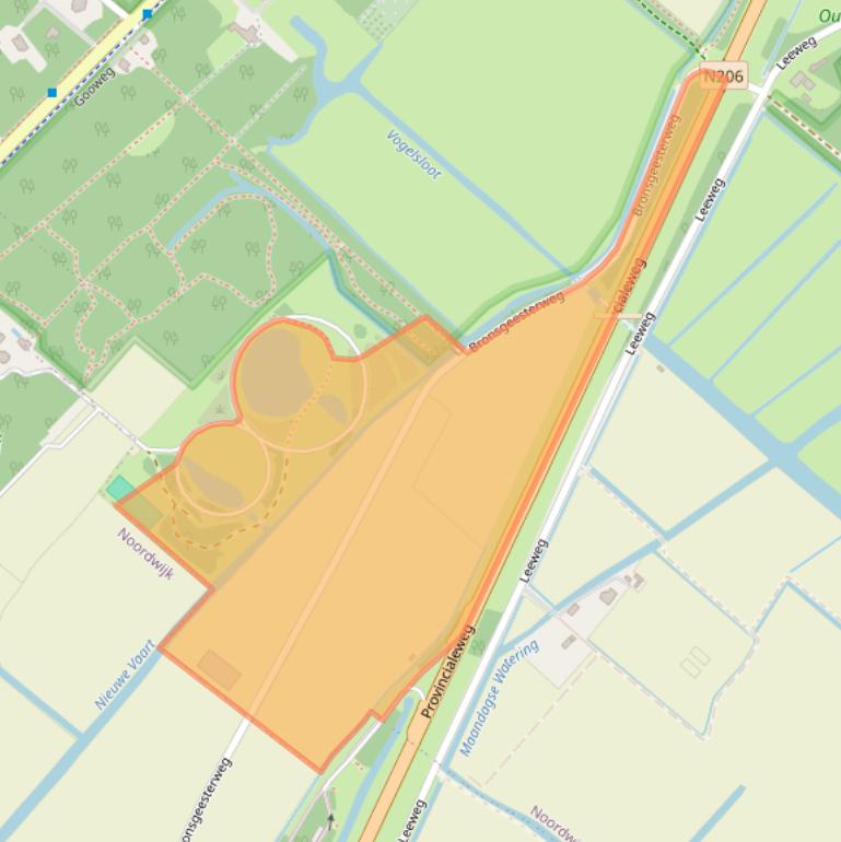 Kaart van postcodegebied 2211TW.