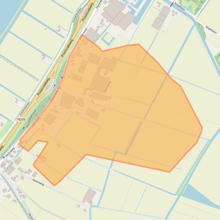 Kaart van postcodegebied 2211VG.