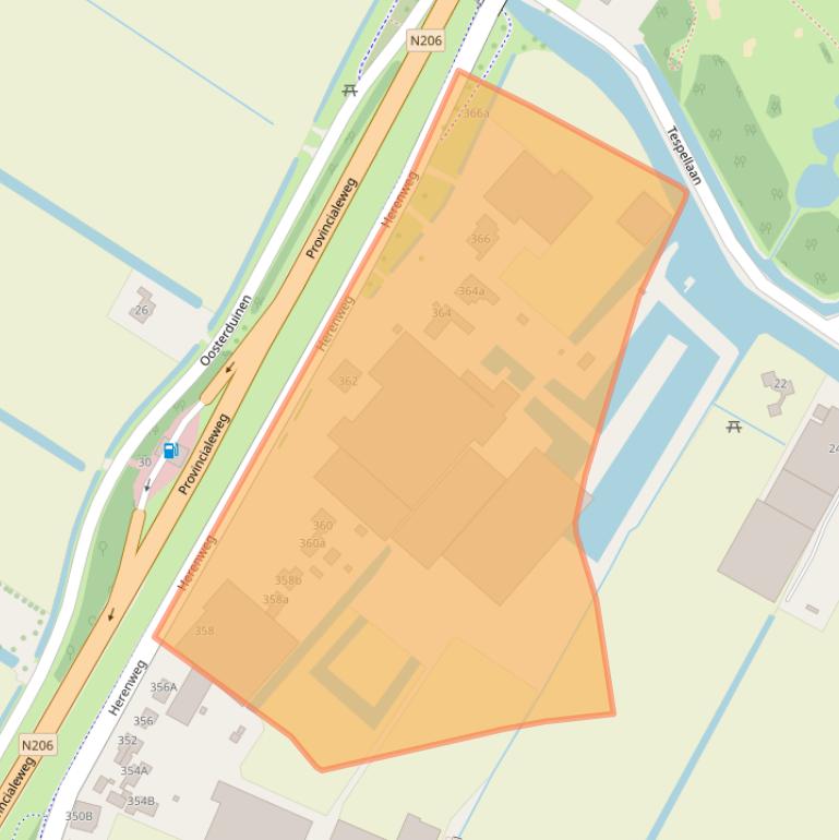 Kaart van postcodegebied 2211VH.