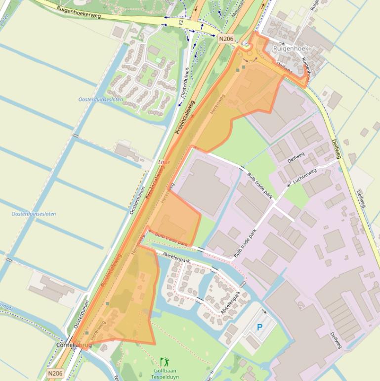 Kaart van postcodegebied 2211VJ.
