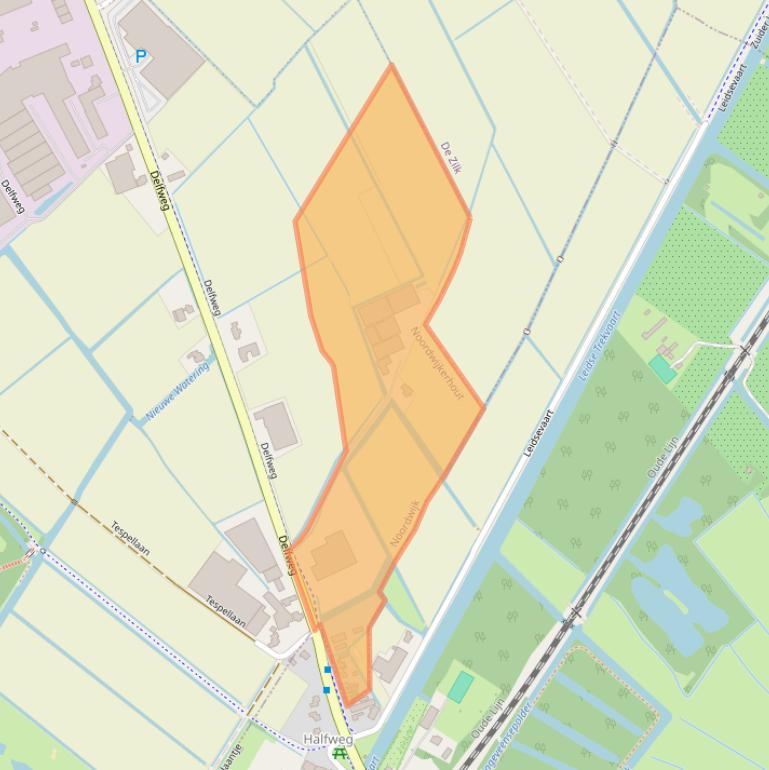 Kaart van postcodegebied 2211VL.