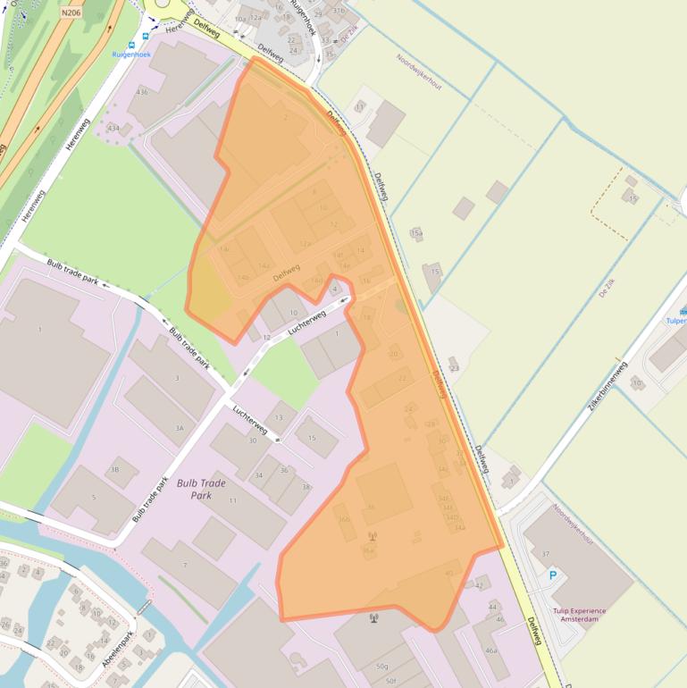 Kaart van postcodegebied 2211VM.