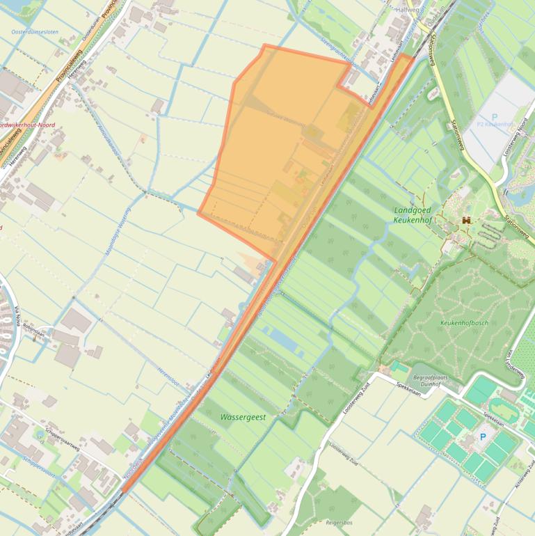 Kaart van postcodegebied 2211VP.