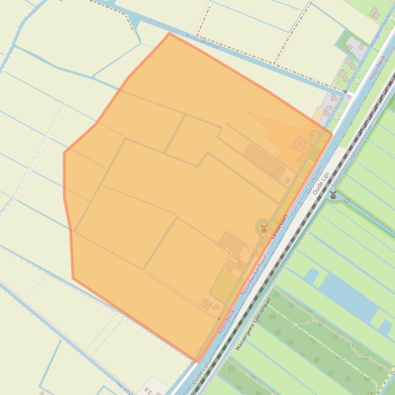 Kaart van postcodegebied 2211VR.