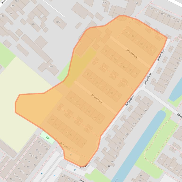 Kaart van postcodegebied 2211VW.