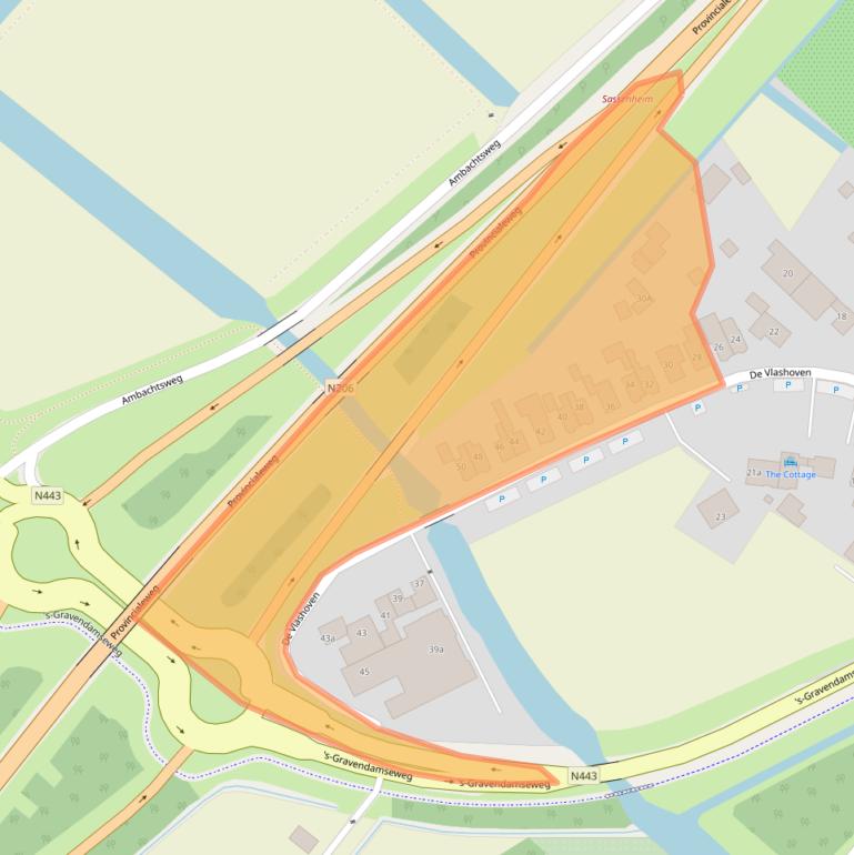 Kaart van postcodegebied 2211WP.