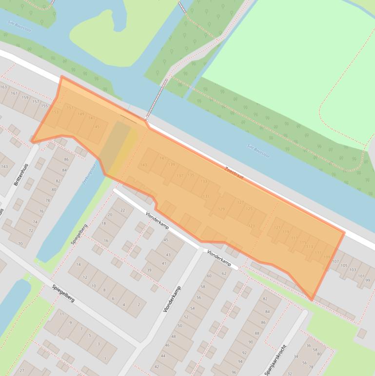 Kaart van postcodegebied 2211XE.