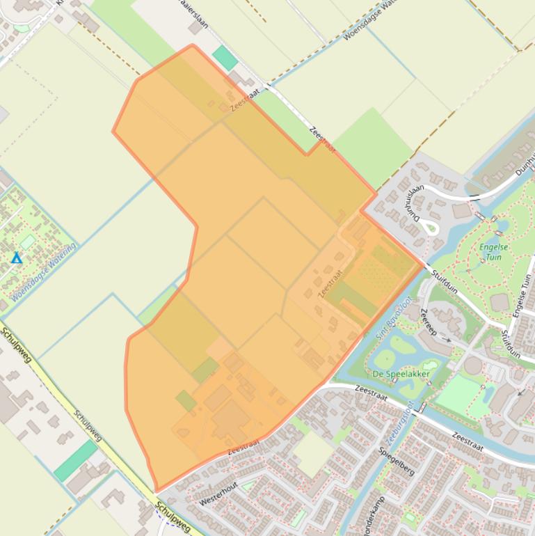 Kaart van postcodegebied 2211XJ.