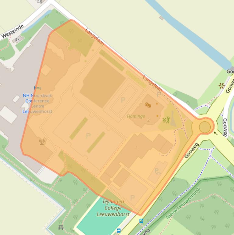 Kaart van postcodegebied 2211XT.