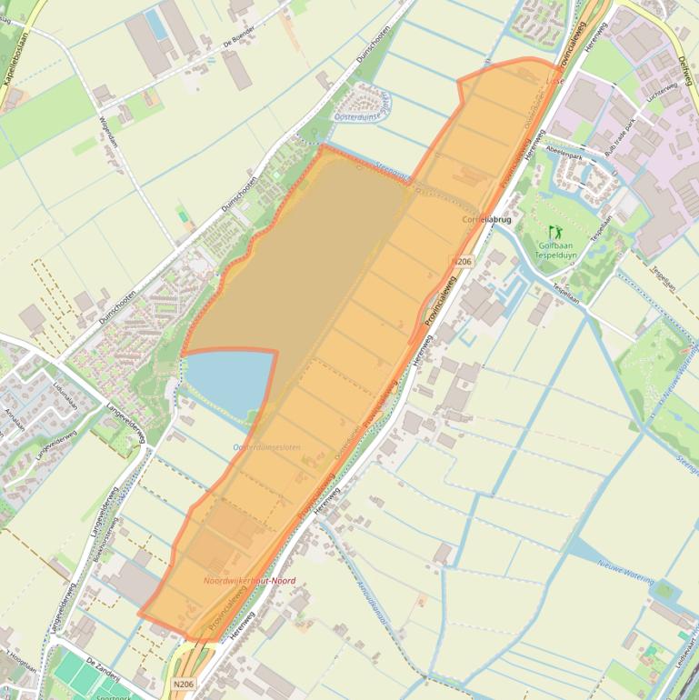 Kaart van postcodegebied 2211ZB.