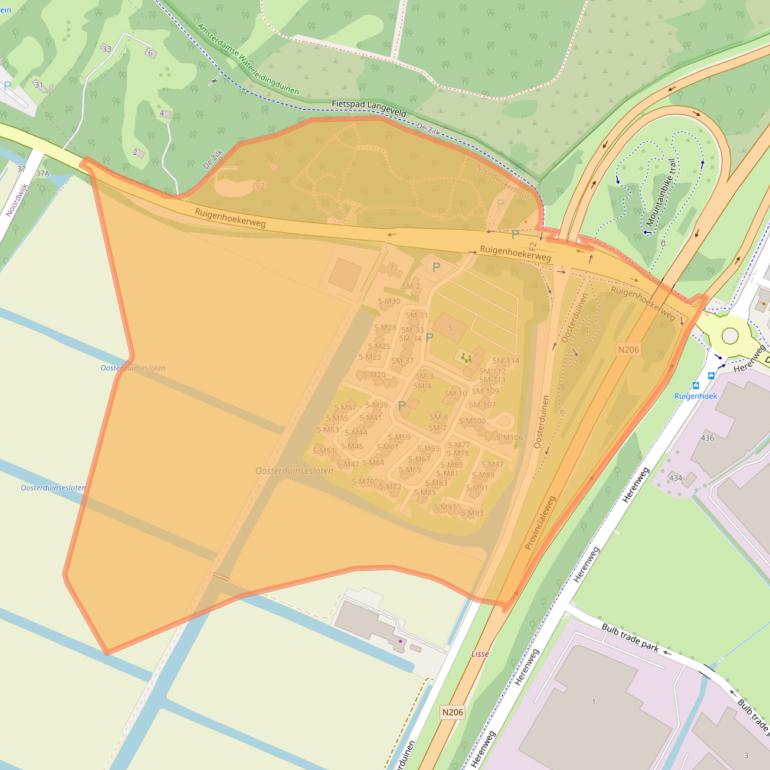 Kaart van postcodegebied 2211ZG.