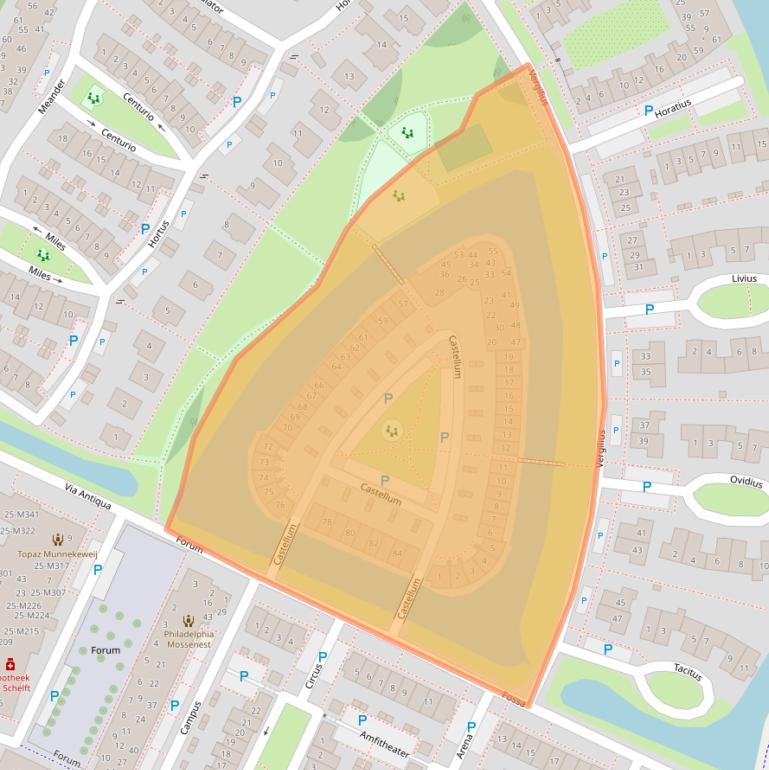 Kaart van postcodegebied 2211ZN.