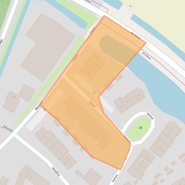 Kaart van postcodegebied 2211ZP.