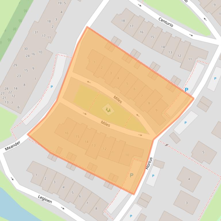 Kaart van postcodegebied 2211ZW.