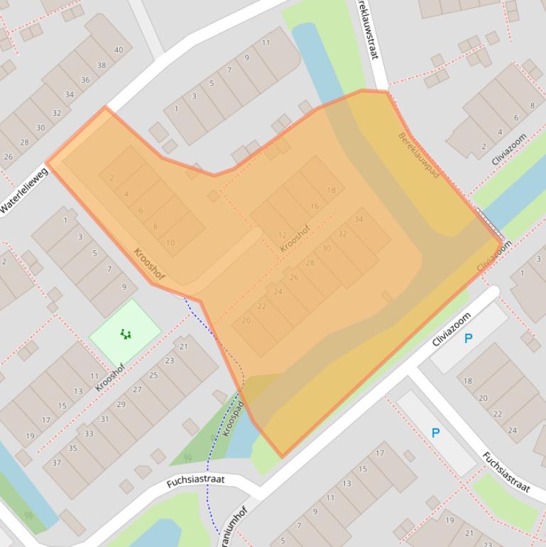 Kaart van postcodegebied 2215GV.