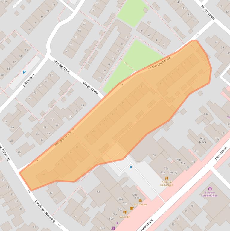 Kaart van postcodegebied 2215HH.