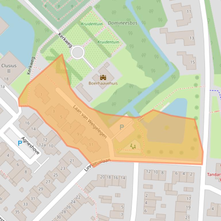 Kaart van postcodegebied 2215HV.