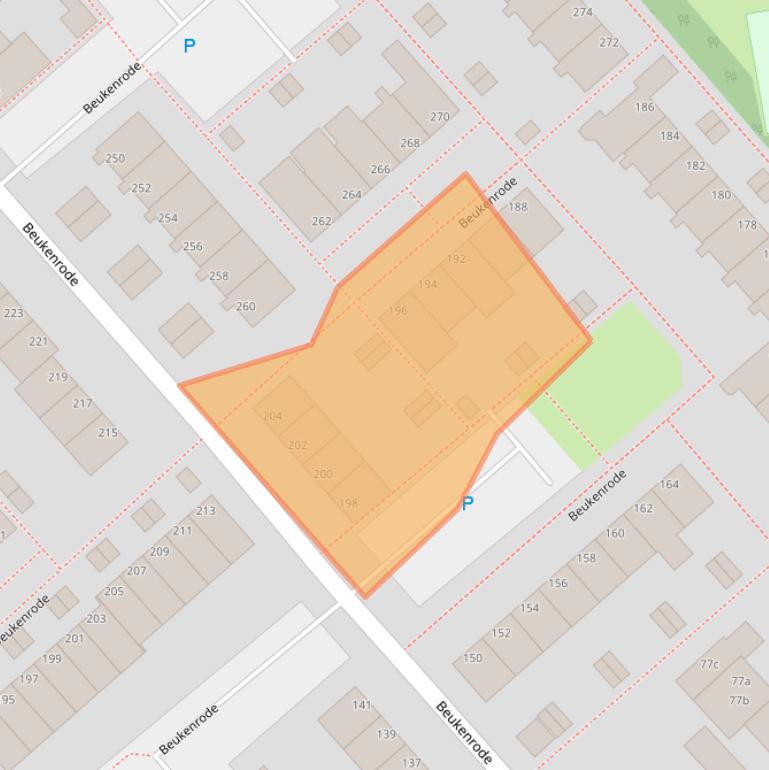 Kaart van postcodegebied 2215JP.