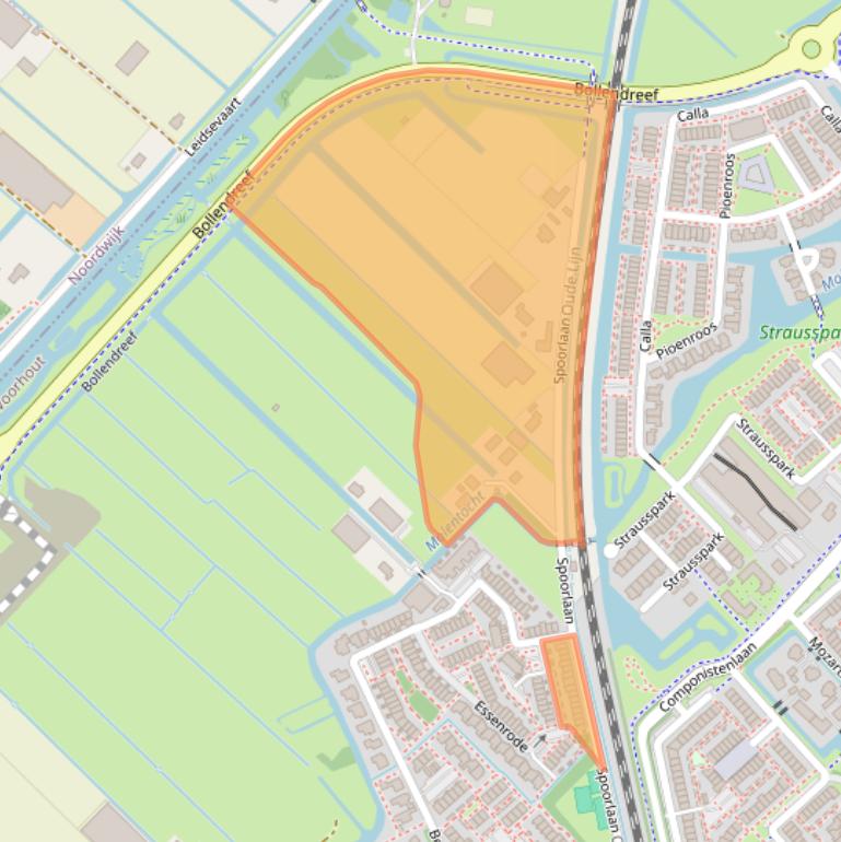 Kaart van postcodegebied 2215KR.