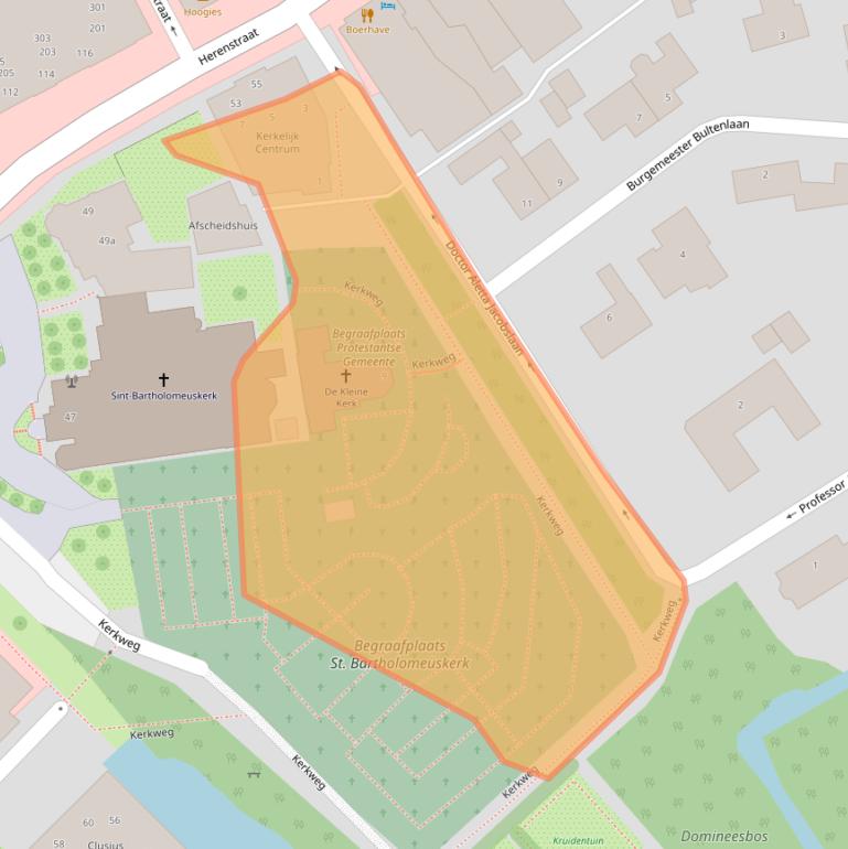 Kaart van postcodegebied 2215LD.