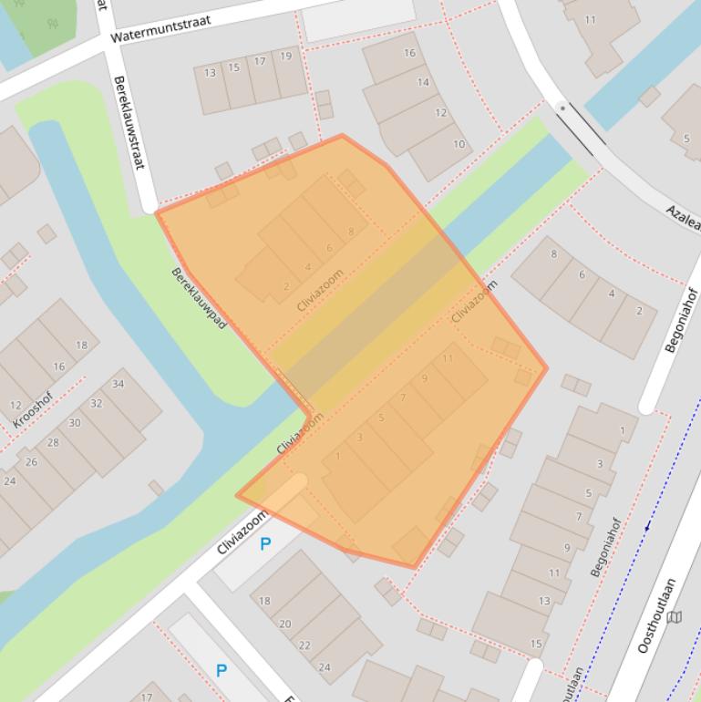 Kaart van postcodegebied 2215MR.