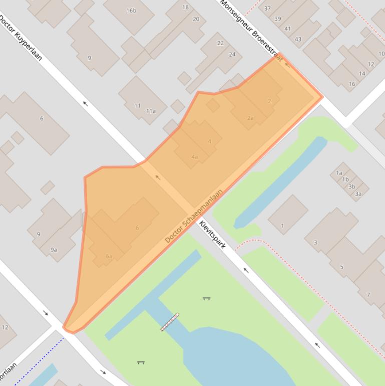 Kaart van postcodegebied 2215NG.