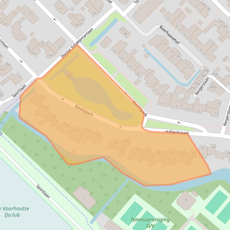 Kaart van postcodegebied 2215NJ.