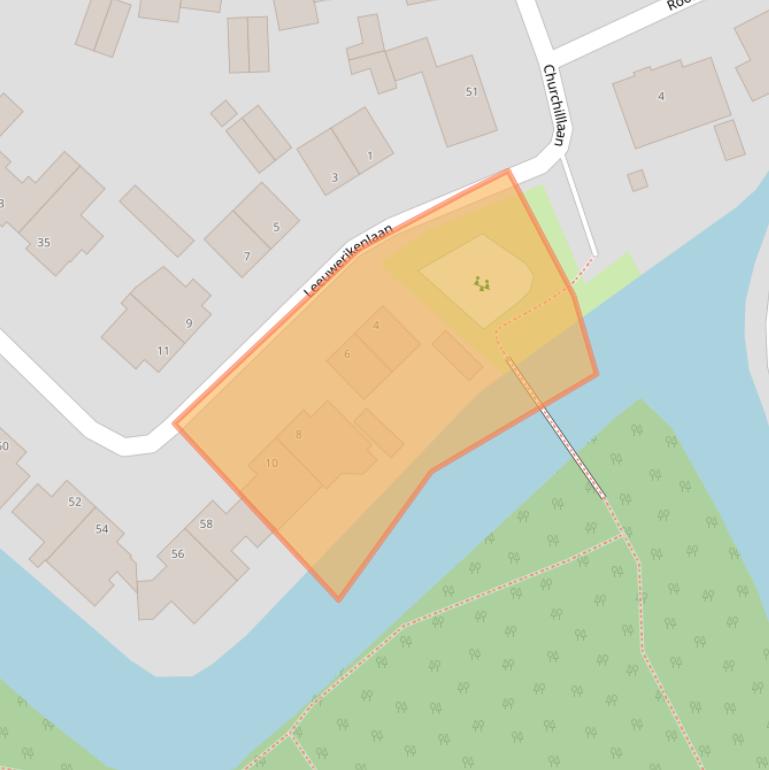 Kaart van postcodegebied 2215NT.