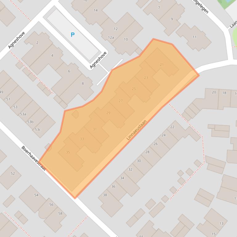 Kaart van postcodegebied 2215PA.