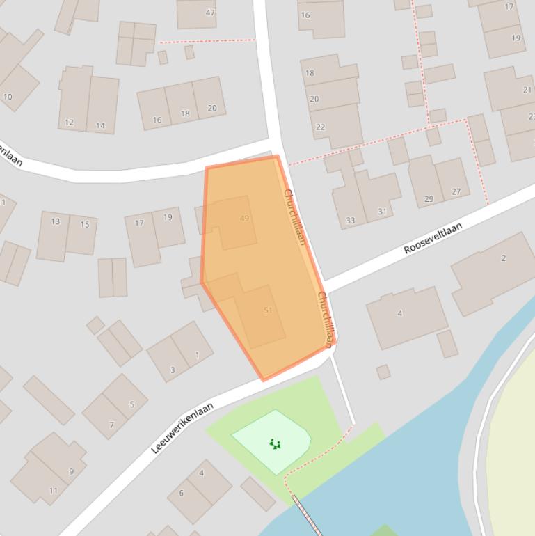 Kaart van postcodegebied 2215PG.