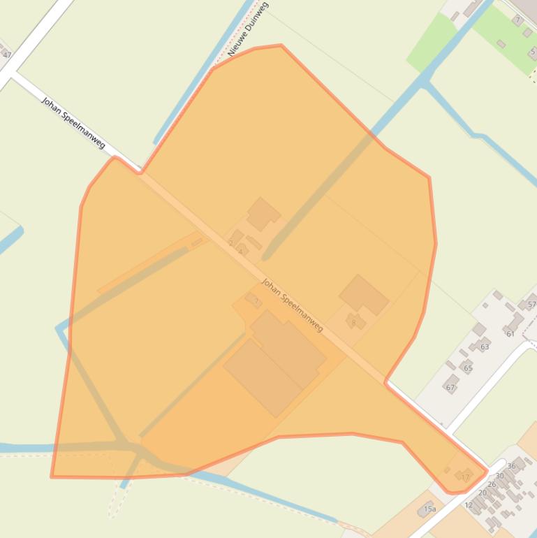 Kaart van postcodegebied 2215SB.