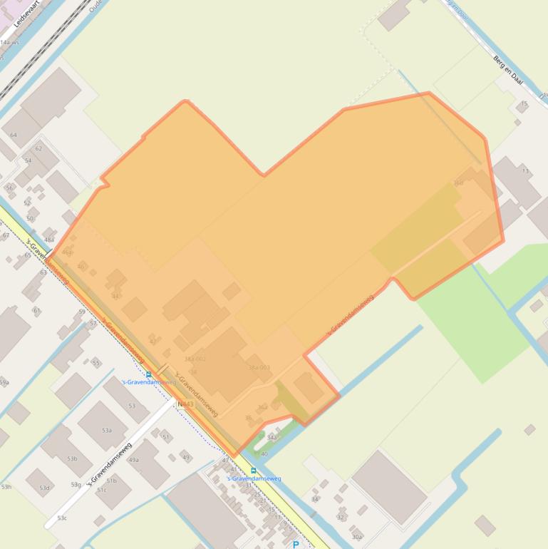 Kaart van postcodegebied 2215TD.