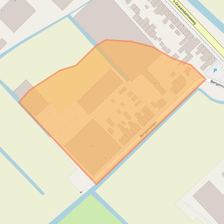 Kaart van postcodegebied 2215TH.