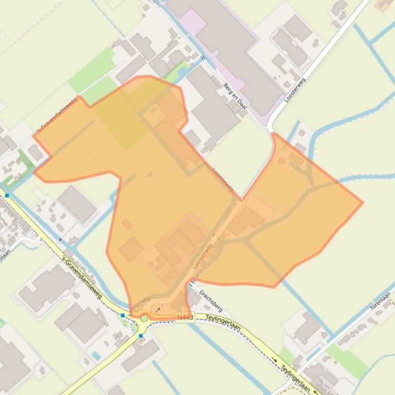 Kaart van postcodegebied 2215TL.