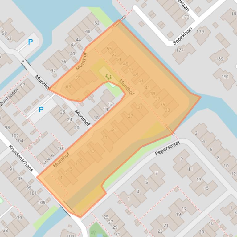 Kaart van postcodegebied 2215VG.