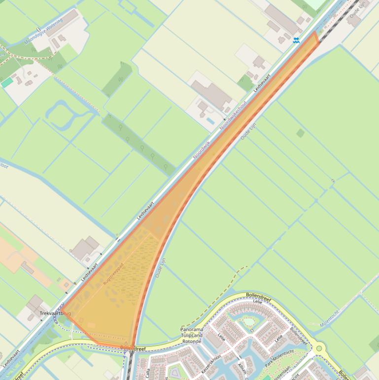 Kaart van postcodegebied 2216HA.